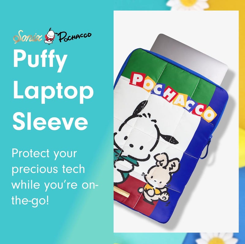 Sonix x Sanrio | Puffy Laptop Sleeve | 15-16 Inch, Quilted Pillow Puffer Laptop Carrying Case, Computer Sleeve | Classic Pochacco - Image 5